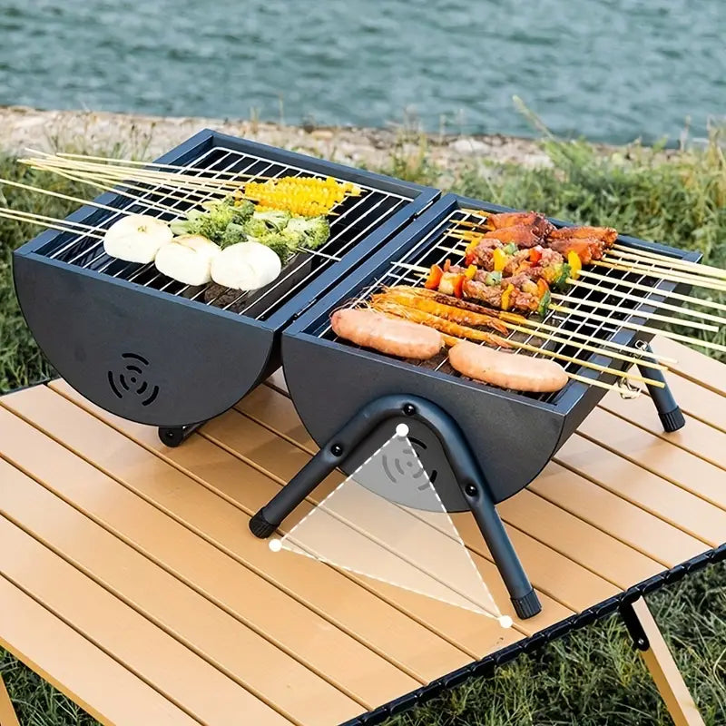 Multifunction Foldable Portable BBQ Grill Stove For Traveling Camping beautygirl pk