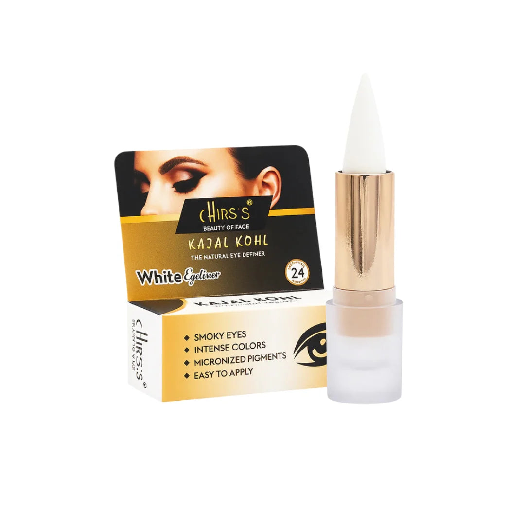 Chirs's Beauty Of Face Kajal Kohl The Natural Eye Definer Long Lasting 24Hours - White