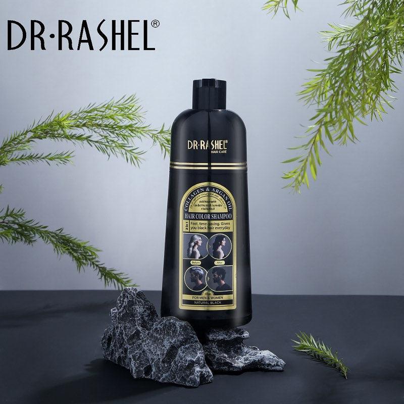 Dr.Rashel Collagen And Argan Oil Hair Color Shampoo Natural Black