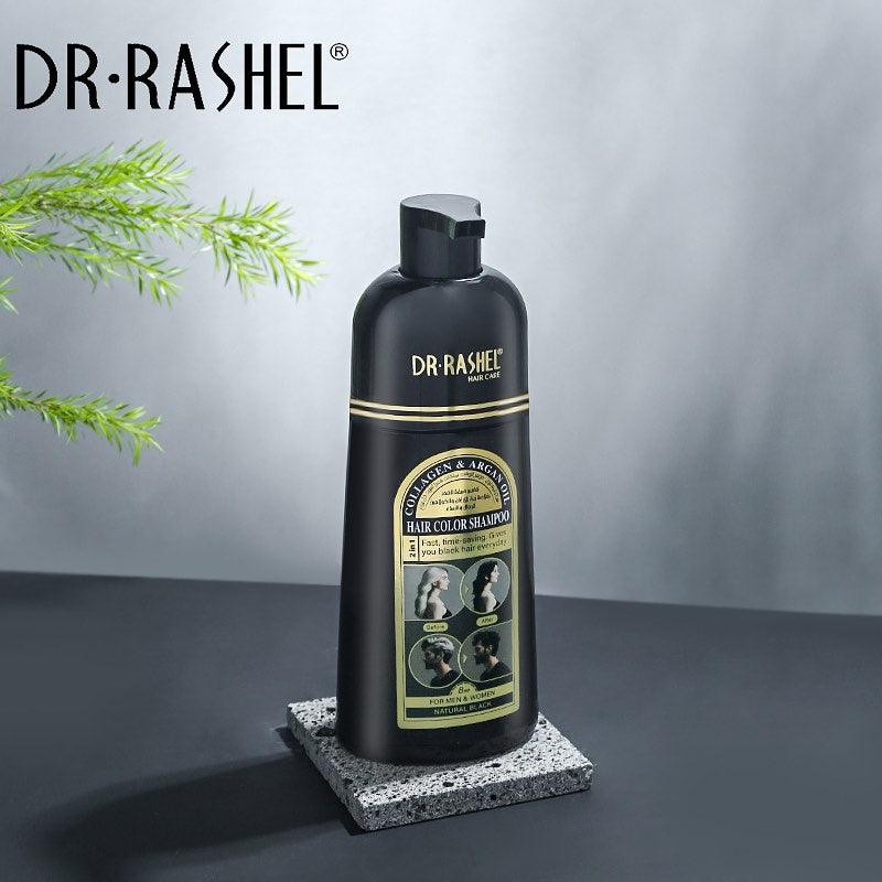 Dr.Rashel Collagen And Argan Oil Hair Color Shampoo Natural Black