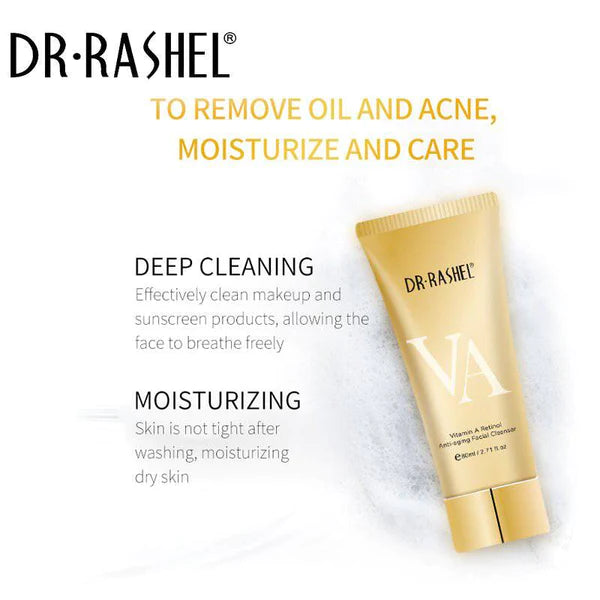 Dr Rashel Face Wash Vitamin A Retinol Anti-aging Facial Cleanser 80ml