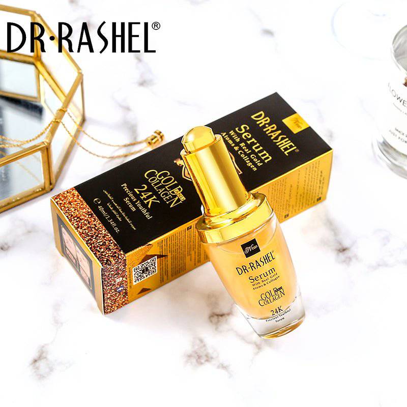 DR.RASHEL 24 K Real Gold Atoms Ampoule Collagen Makeup Primer Anti Wrinkle Hyaluronic Acid Face Whitening Serum