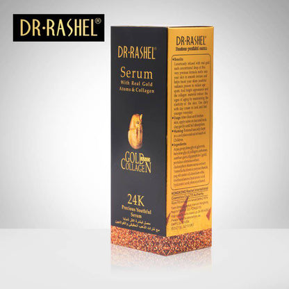 DR.RASHEL 24 K Real Gold Atoms Ampoule Collagen Makeup Primer Anti Wrinkle Hyaluronic Acid Face Whitening Serum
