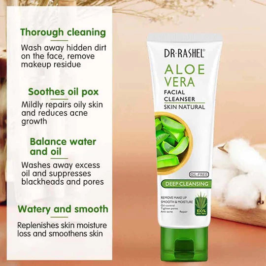 Dr. Rashel Aloe Vera Facial Cleanser Skin Natural Oil-Free Deep Cleansing