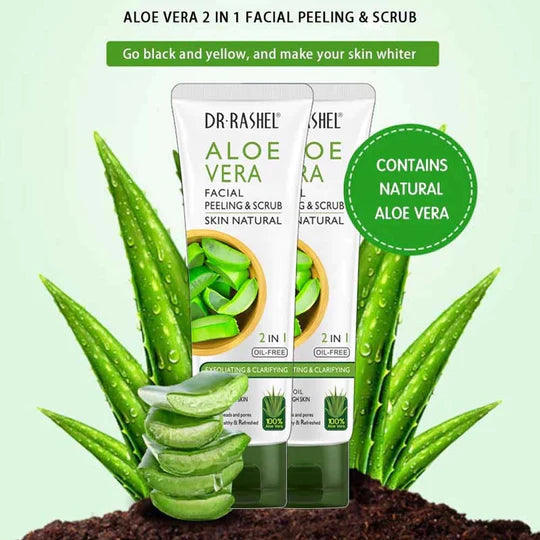 Dr Rashel Aloe Vera Exfoliating Cream Peeling Facial Scrub Aloe Vera Facial Peeling & Scrub 2in1