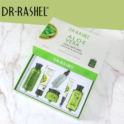 Dr Rashel Aloe Vera Skin Natural Soothing & Moisture Skin Care Series - Pack of 6 With Box