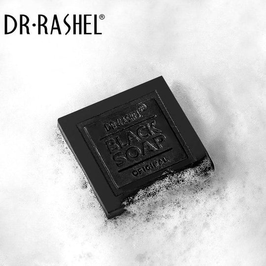 Dr Rashel Collagen Charcoal Black Soap Deep Cleansing Facial Soap Tighten Pores, Acne & Oil Control - 100g