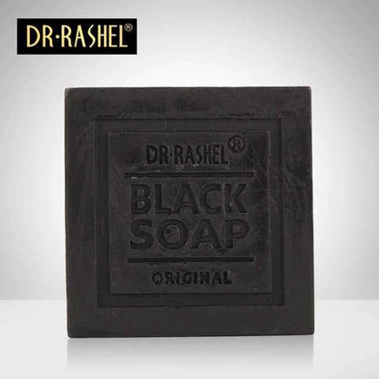 Dr Rashel Collagen Charcoal Black Soap Deep Cleansing Facial Soap Tighten Pores, Acne & Oil Control - 100g