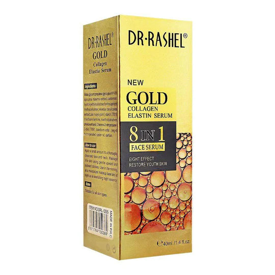 Dr Rashel New 8 in 1 Collagen Elastin Face Serum - 40ml - Gold