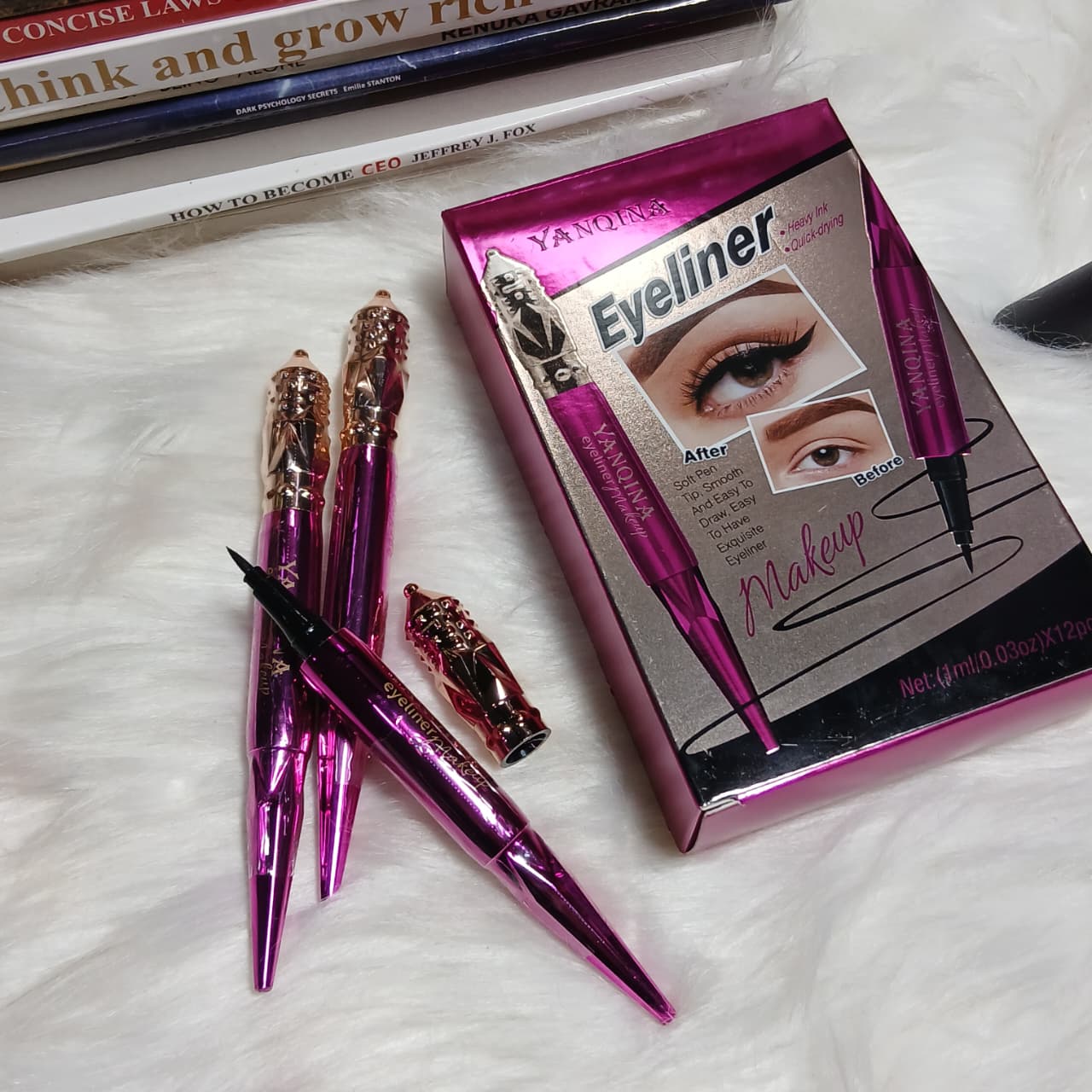 Yanqina Pretty Pink Eye Liner Super Soft Pen & Smooth
