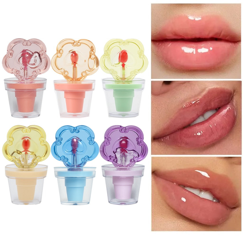 Cute Design Pocket Size 6pcs New Pink Magic Lip Gloss Set