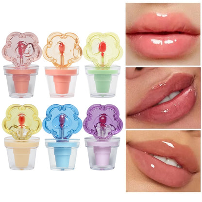 Cute Design Pocket Size 6pcs New Pink Magic Lip Gloss Set