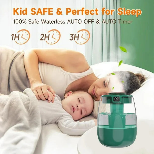 Professional Air Humidifier Double Spray Port Cool Mist Humidifier With Display