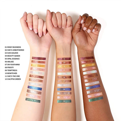 Pagevine Strong Water Proof Eyeshadow highlighter 12 Pc Set
