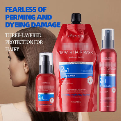 KORMESIC 3-Piece Keratin Hair Repair & Shine Set