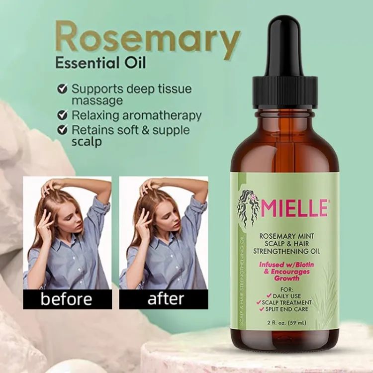MIELLE Rosemary Mint Scalp And Hair Strengthening Oil And Hair Growth Essential Oil