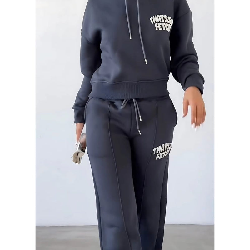 Premium Fleece Belleza Flapper 2 Piece Stylish Hoodie Tracksuit