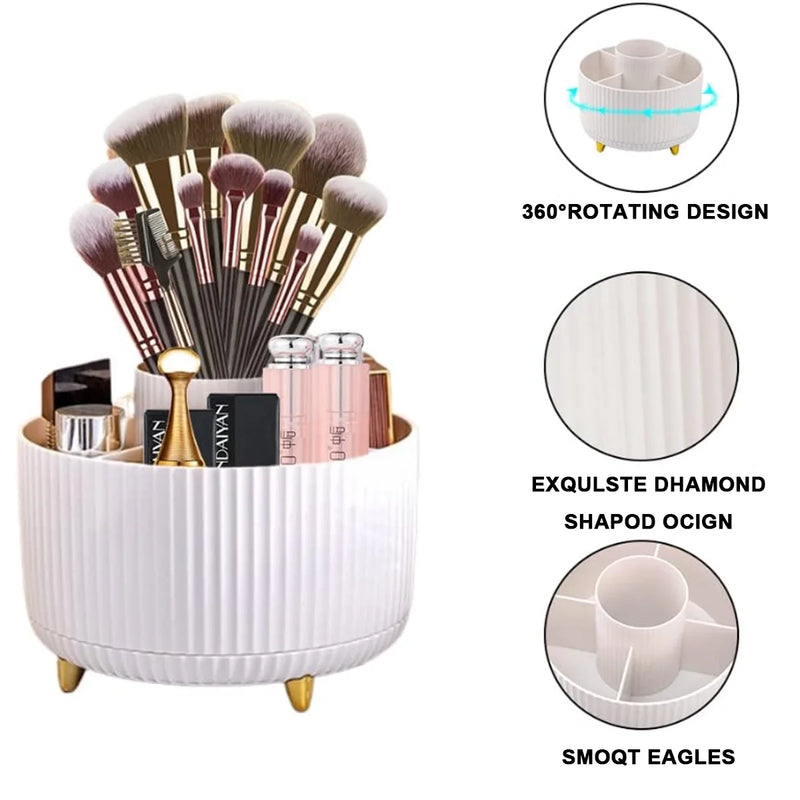 Modern 360 Rotating Makeup Cosmetic Brushes Holder