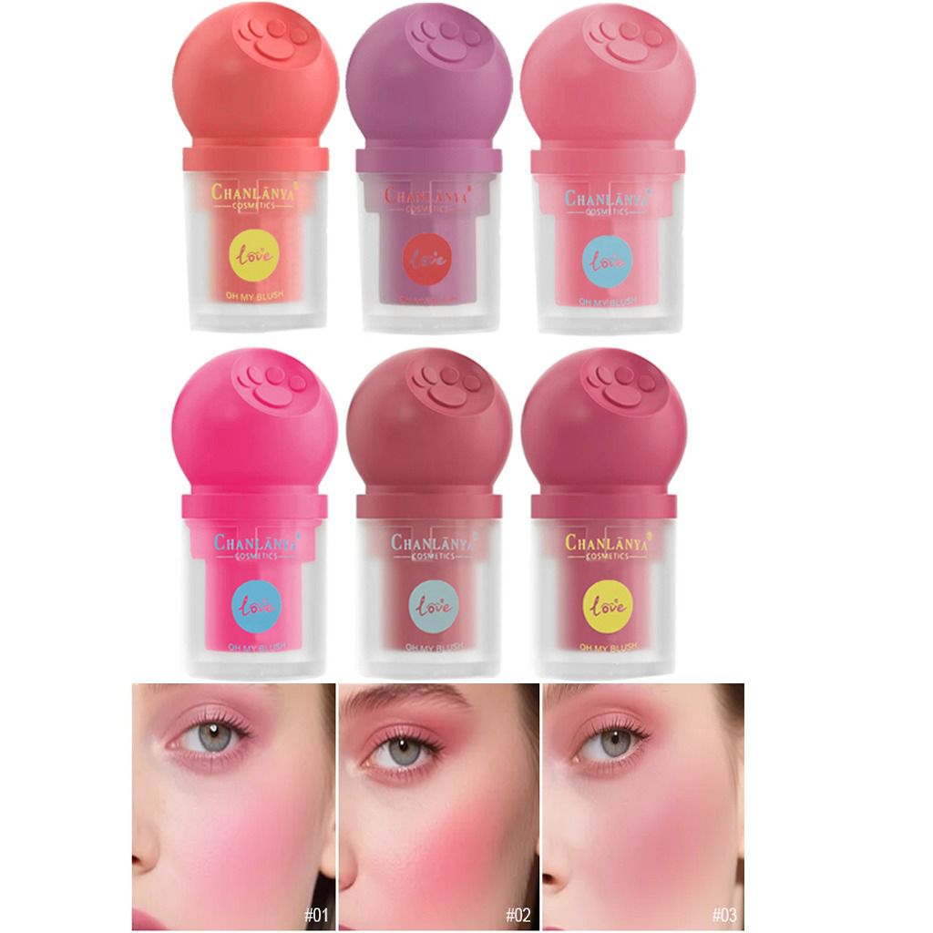 Chanlanya Puff Blushes 6pcs Set