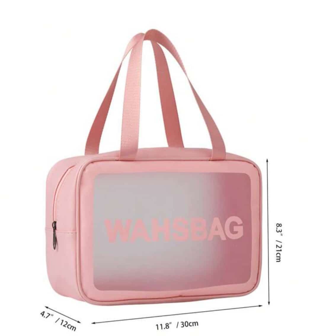 Travel Wash Bag Transparent Waterproof Makeup Storage Bag 19543