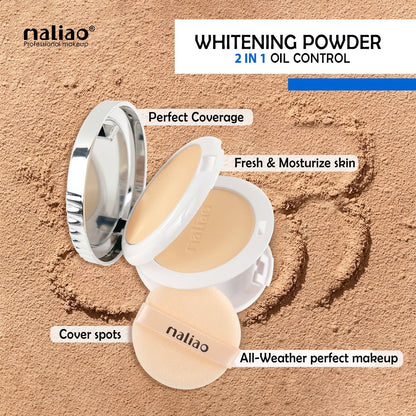 Maliao Whitening Powder 2-in-1 Oil Control Compact Powder