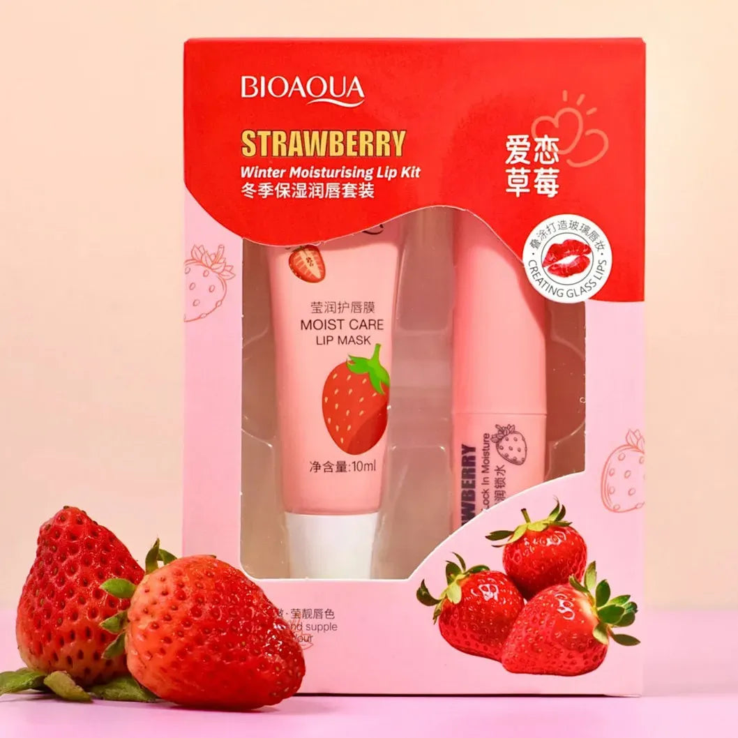 Bioaqua Strawberry Moisturizing Lip Care Kit