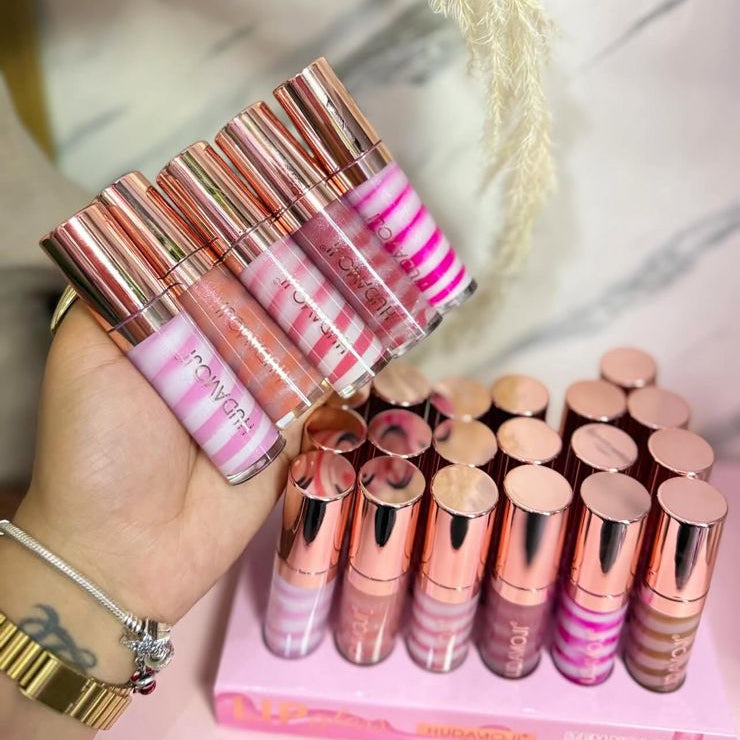 Hudamoji Marbled Lip Gloss 6pcs Set