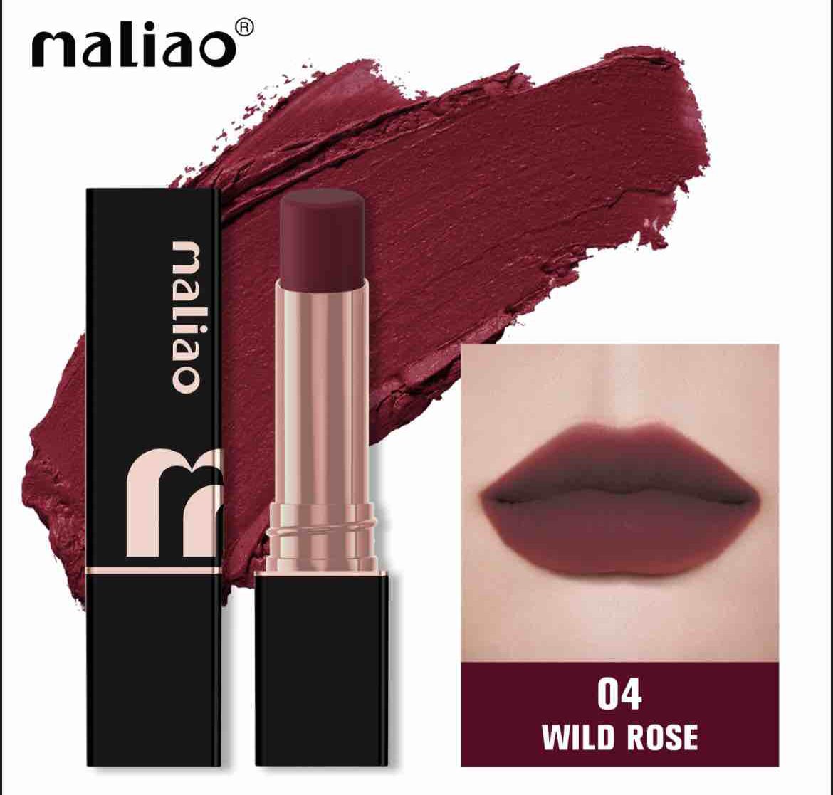 Maliao Super Non Transfer Lipstick Long Lasting Matte Finish Smudge-Proof Formula