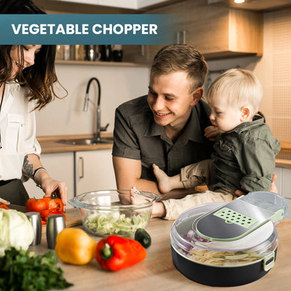 Multifunctional 13in1 Vegetable Chopper With Container Kitchen Gadget