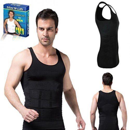 Men Slimming Body Shaper Vest Waist Cincher Shirt Abs Abdomen Shirt Tummy Control Compression Shirts Workout Tank Top