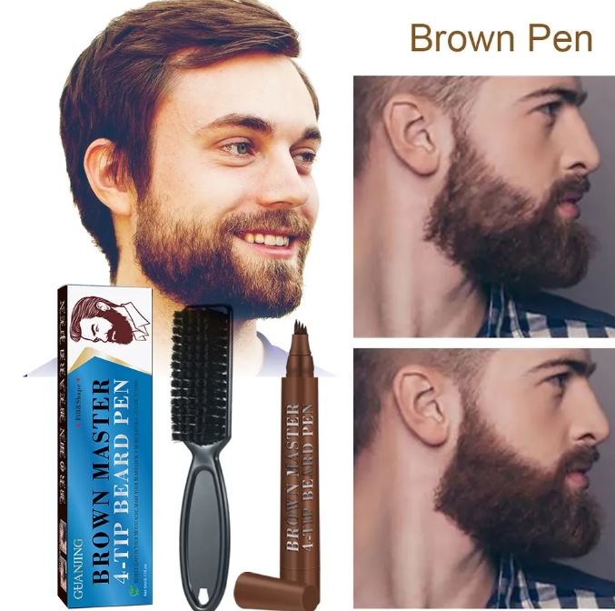 GuanJing Brown Master 4 Tip Beard Pen