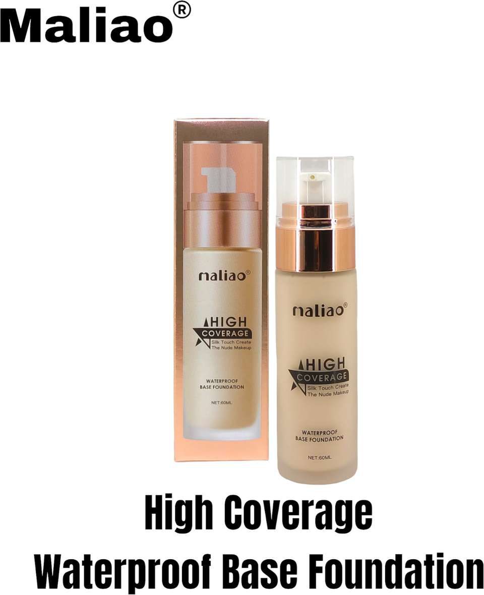 Maliao High Coverage Waterproof Base Foundation - Flawless All-Day Wear
