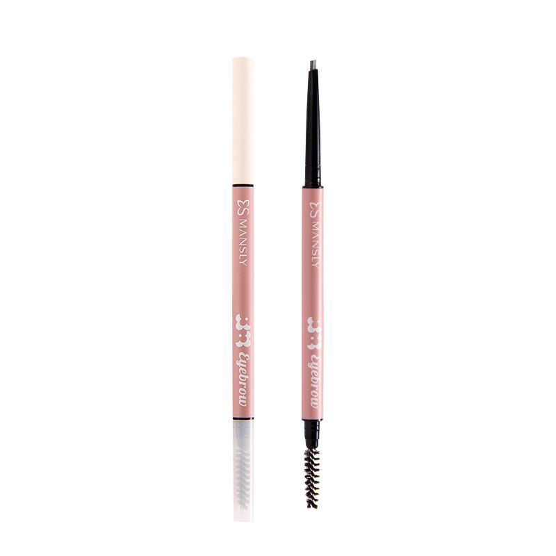 Mansly 2in1 Eyebrow Pencil Natural Waterproof Smooth For Outlining Makeup Tool