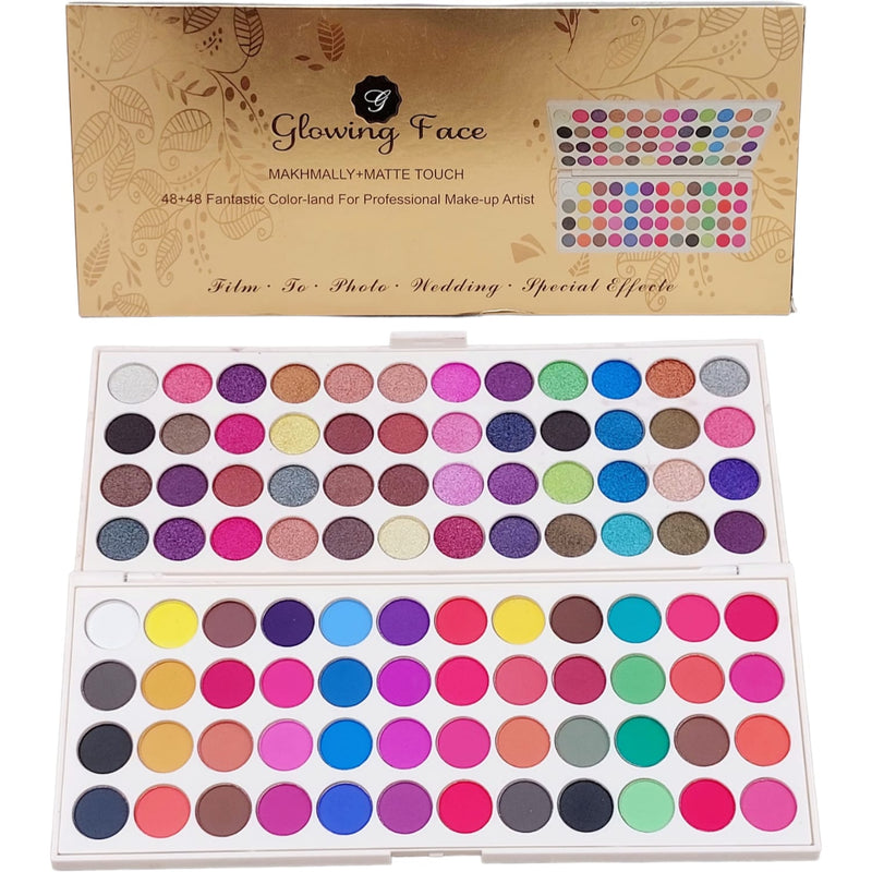 Glowing Face 48+48 Color Makhmali And Matte Touch Eyeshadow Palette