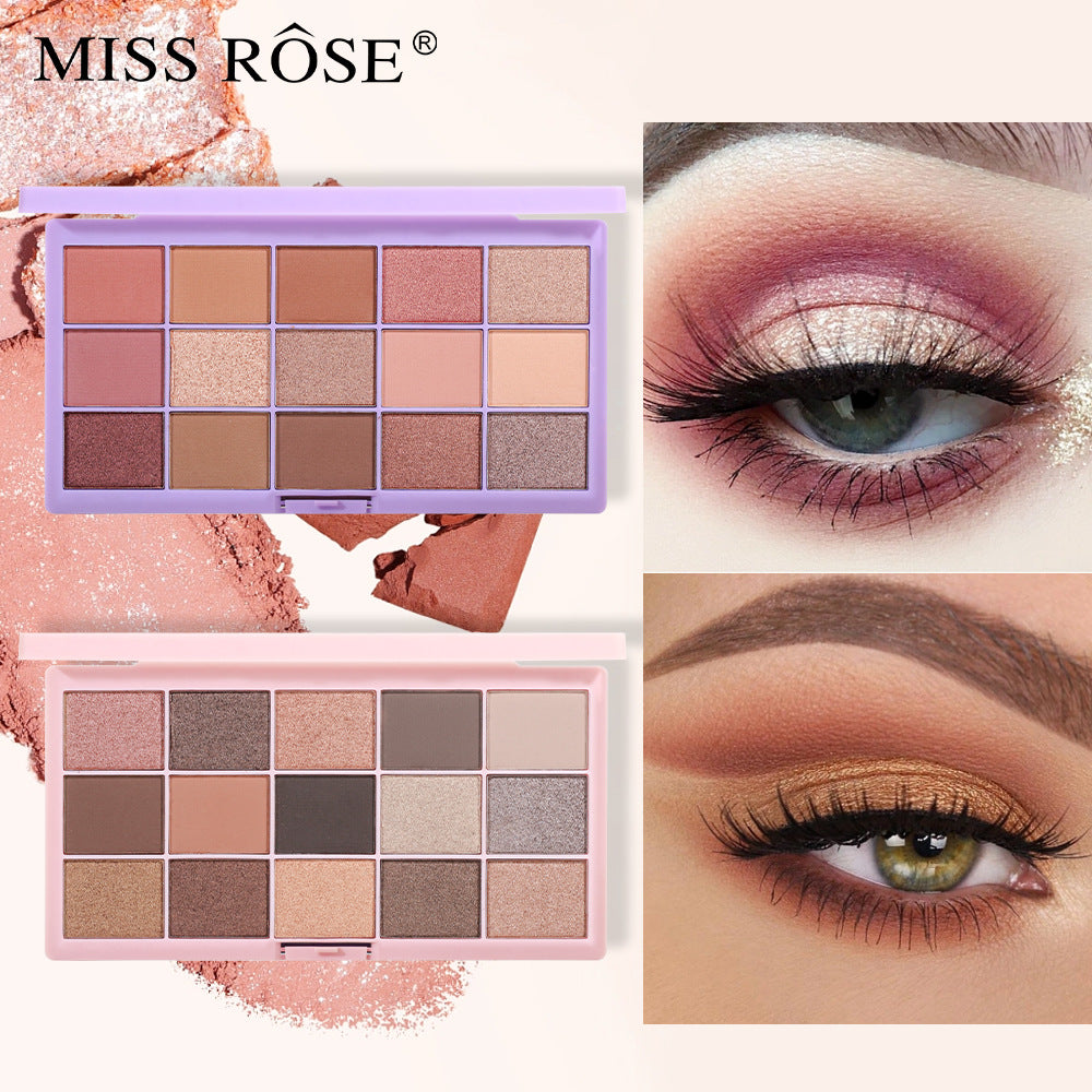 Miss Rose New Nude Mysterious 15 Color Eyeshadow Palette – beautygirl-pk
