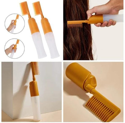 Hair Oil Applicator Bottle With Comb Brush