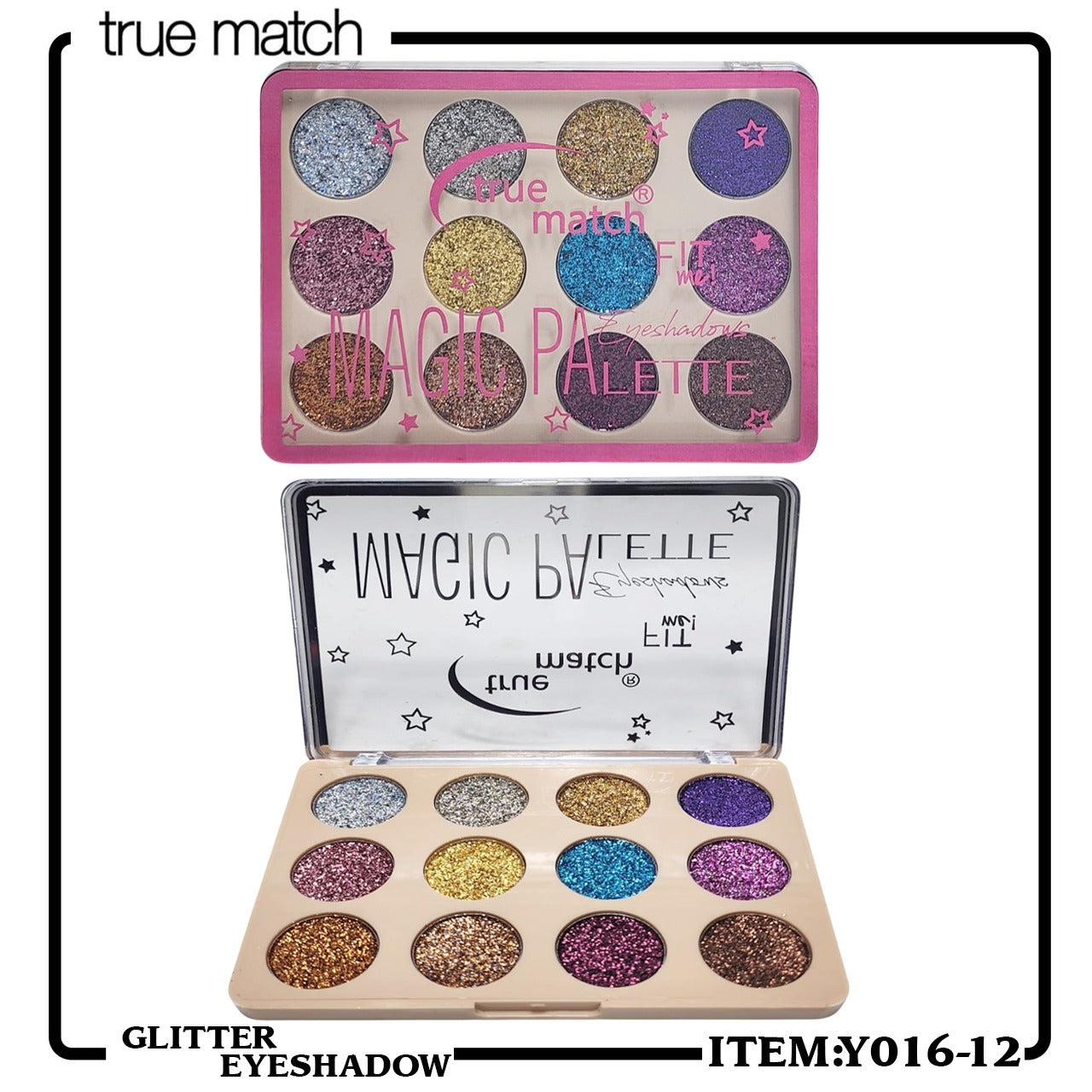 True Match Fit Me 12 Color Magic Glitter Eyeshadow Kit