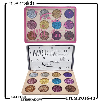 True Match Fit Me 12 Color Magic Glitter Eyeshadow Kit