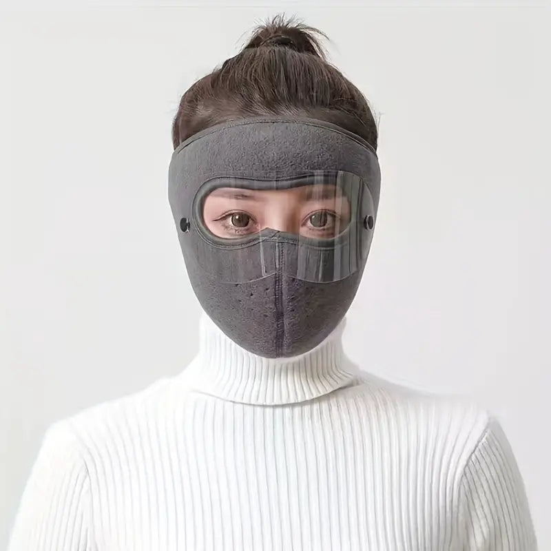 Fleece-Lined Breathable Full Face Mask Windproof Coldproof Full Face Cover Shield Mask