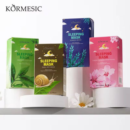KORMESIC Oil Control Anti-Wrinkle Firming Whitening Green Tea Soothing Sleeping Mask