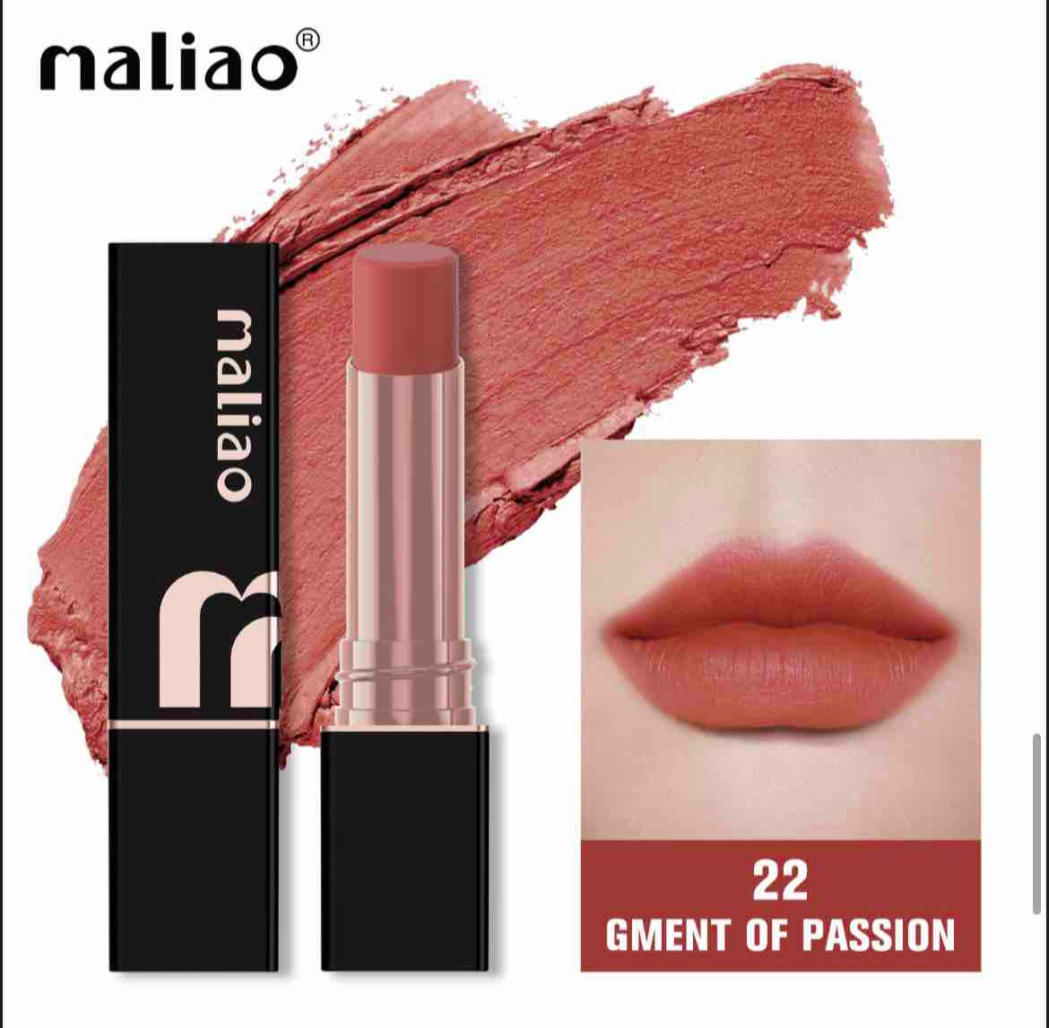 Maliao Super Non Transfer Lipstick Long Lasting Matte Finish Smudge-Proof Formula