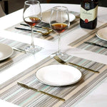 Modern and Stylish Washable Woven Vinyl Place Mat Heat Resistant Non-Slip and Easy to Clean Set of 6