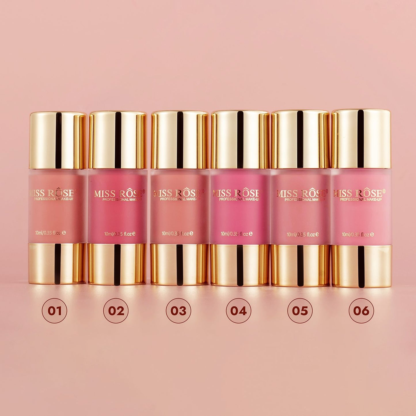 Miss Rose Color Bloom Liquid Blush 6Pcs Set
