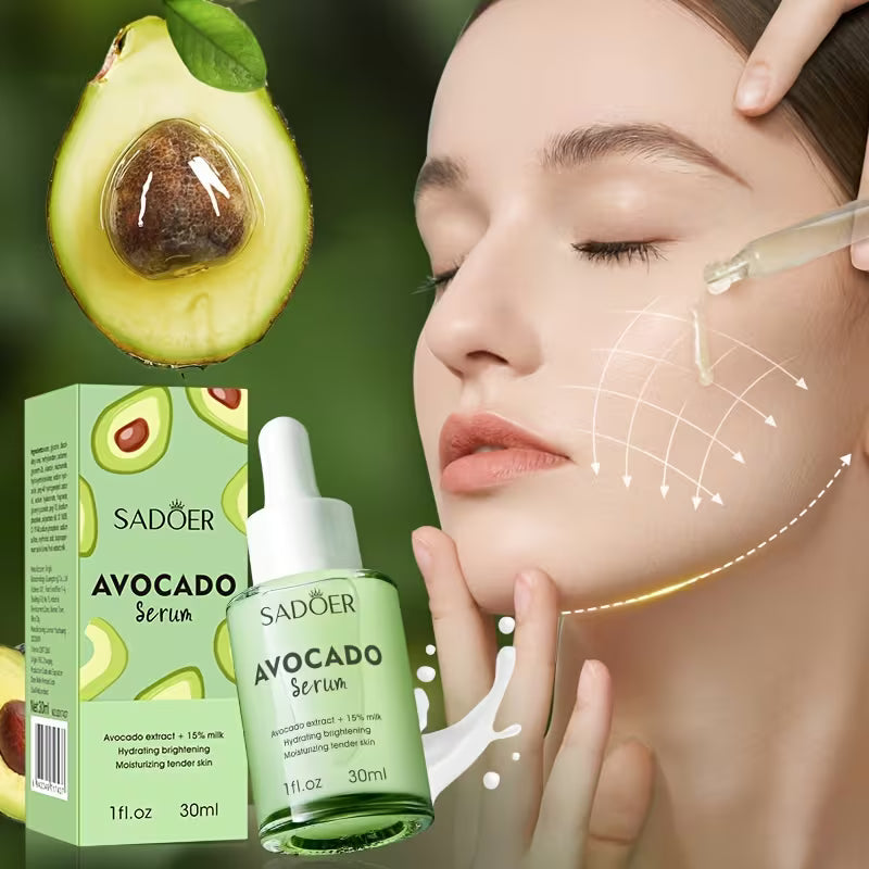 Sadoer Face Hydrating For Essence Avocado Fruit Milk with Vitamin C Glycerin Liquid