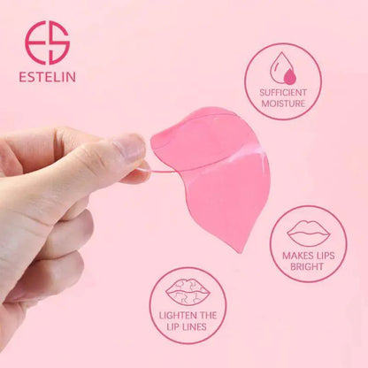 ESTELIN Cherry Blossom Pink Hydrating Lip Patch Sleeping Lip Mask - 22 Pcs