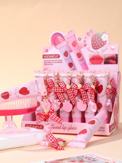 Hudamoji Strawberry Glossy Sweet Lip Gloss Pack of 6