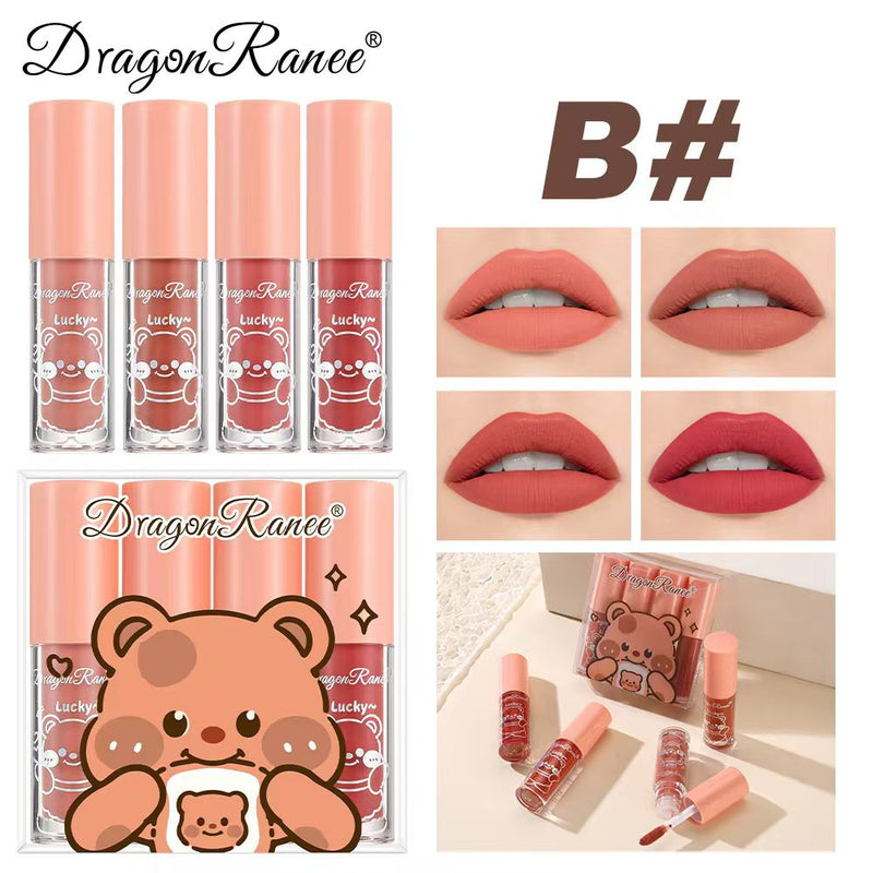 Dragon Ranee Lucky Matte Lip Gloss 4Pcs Set