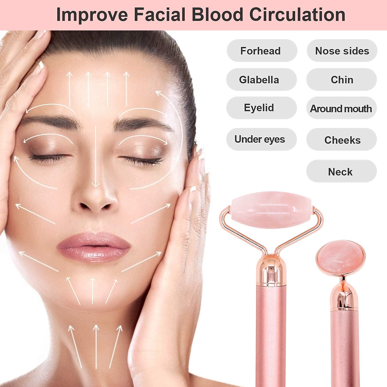 2 in 1 Electric Roller Facial Massager New Flawless Contour Face Slimming Roller Massager