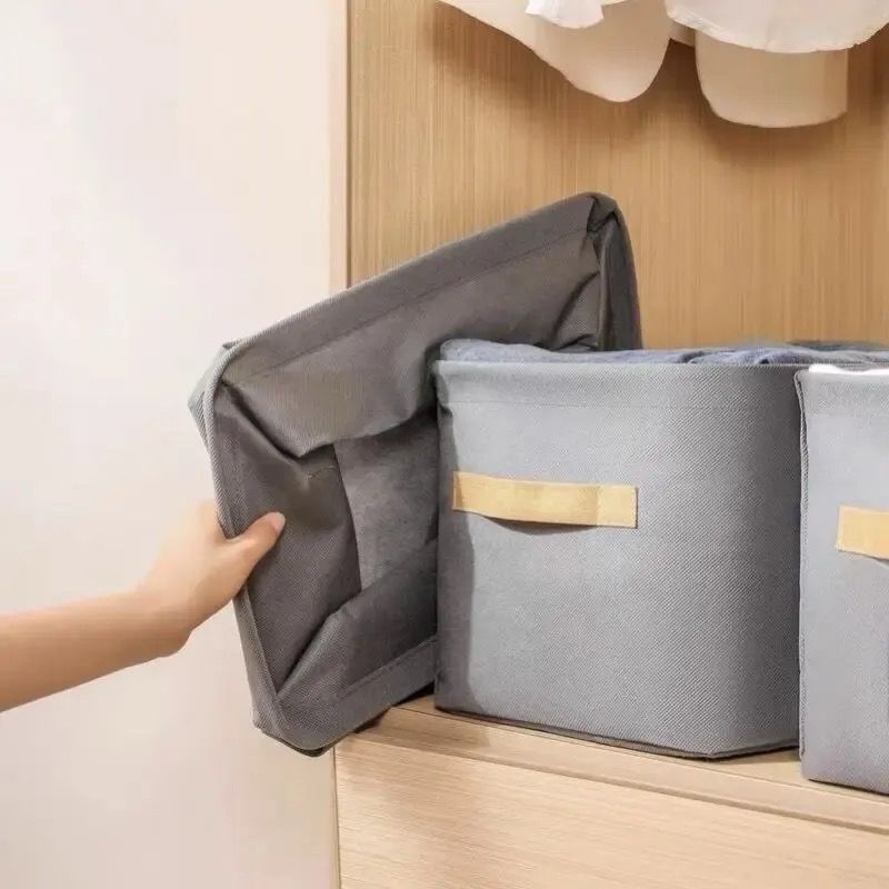 Foldable Clothes and Miscellaneous Items Storage Box with Steel Frame Wardrobe Organizer