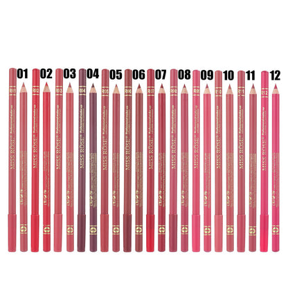 Miss Rose 12pcs Waterproof Lip Liners Set